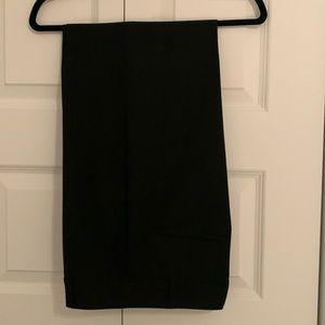 Black straight leg trousers